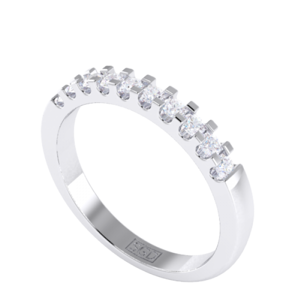 Scallop Set Diamond Wedding Eternity Ring