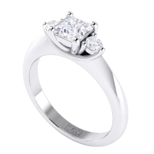 Princess cut circle engagement rings top