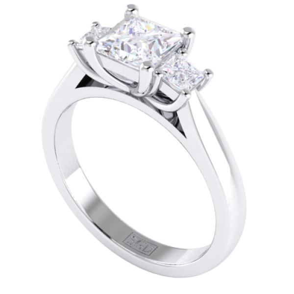 Princess cut diamond ring 3 ct top