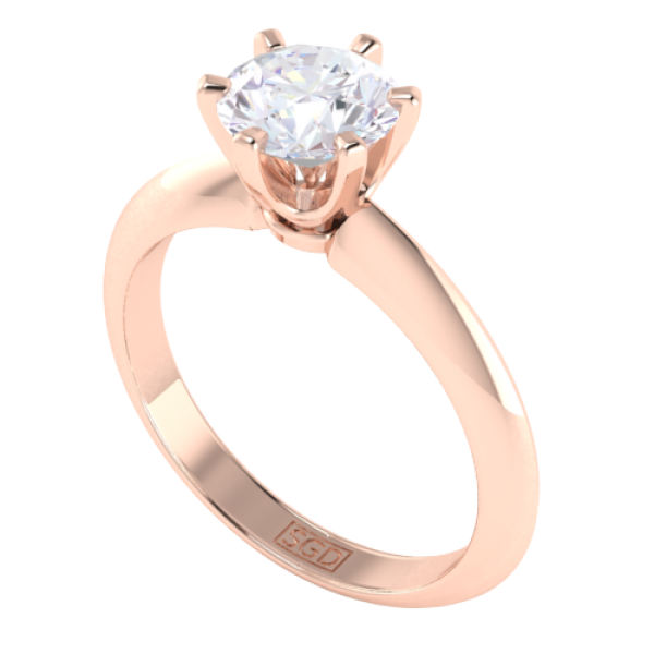 Six claw solitaire engagement ring hotsell