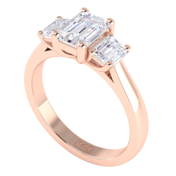 Emerald trilogy diamond ring clearance