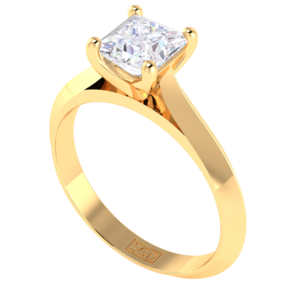 Princess Cut Diamond Solitaire Engagement Ring