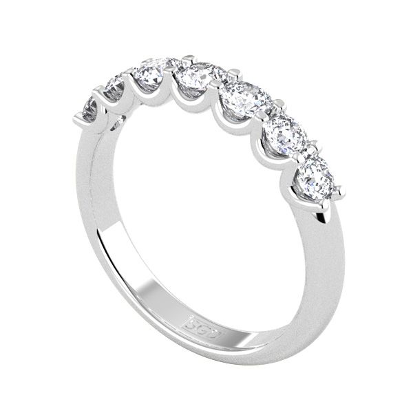 Scalloped Diamond Wedding Eternity Ring