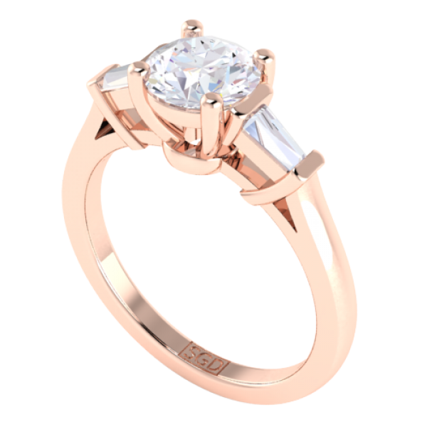Baguette style engagement rings hot sale