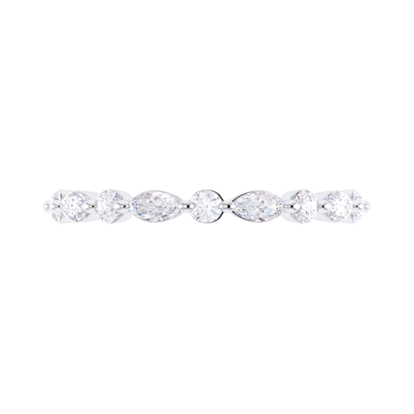 Round and marquise wedding band shop