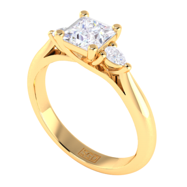 Princess cut diamond ring three stone new arrivals