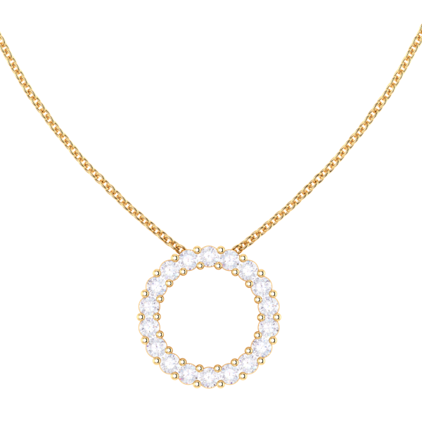Circular diamond pendant necklace online
