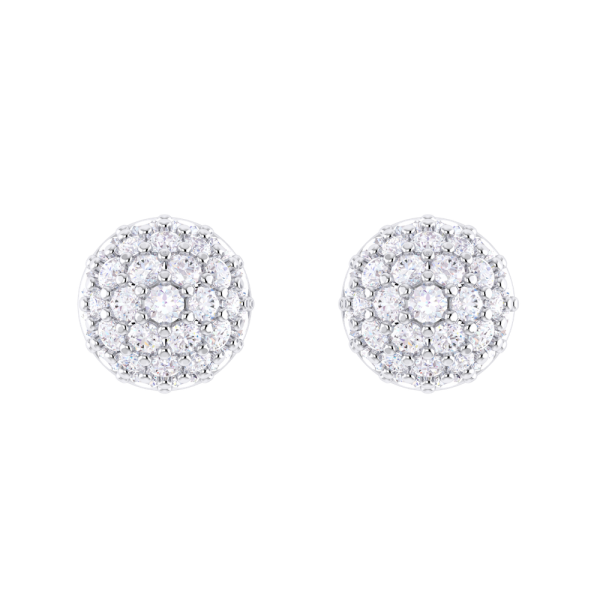 Pave Diamond Dome Earrings