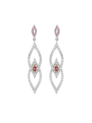  Argyle Pink Diamond Infinity Drop Earrings