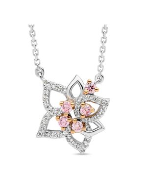  Argyle Pink Diamond Contemporary Wildflower Necklace
