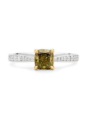  Green Yellow Diamond Ring