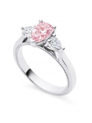  Custom Argyle Pink Diamond Engagement Ring
