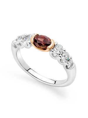  Argyle Cognac Oval Diamond Dress Ring