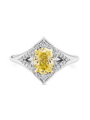  Ellendale Oval Yellow Diamond Engagement Ring