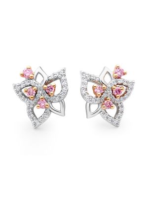  Argyle Pink Diamond Contemporary Wildflower Earrings