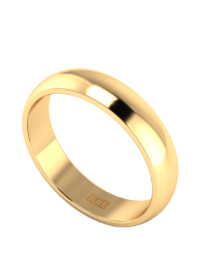  Classic Round Gold Mens Wedding Ring