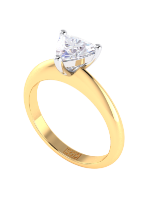 Solitaire diamond outlet ring yellow gold