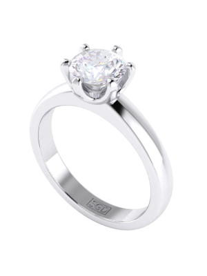  Six Claw Diamond Engagement Ring