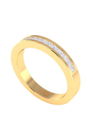 Princess cut eternity band yellow gold on sale