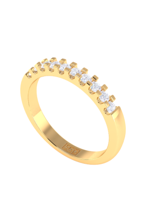  Scallop Set Diamond Wedding Eternity Ring
