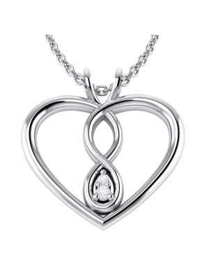 Infinity Heart Diamond Pendant