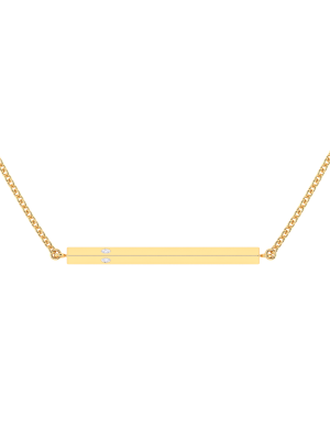  Diamond Bar Pendant Necklace