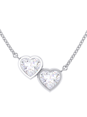  Heart Cut Diamond Pendant Necklace