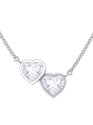 Diamond heart solitaire necklace deals