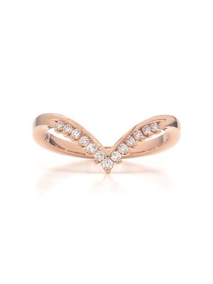  Deep Curved Diamond Wedding Eternity Ring