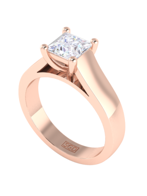  Princess Cut Diamond Solitaire Engagement Ring