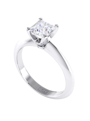 Princess cut gold engagement ring best sale