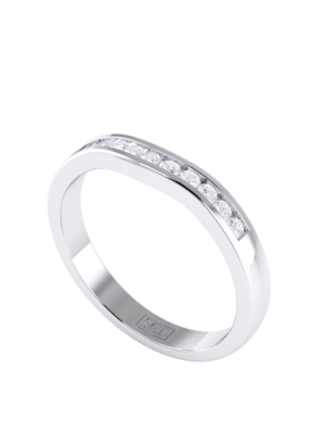  Curved Channel Set Diamond Wedding Eternity Ring
