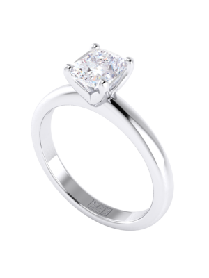  Cushion Cut Diamond Solitaire Engagement Ring