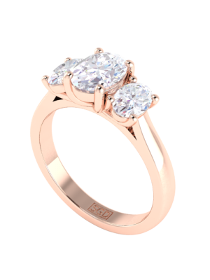 Oval stone online engagement ring