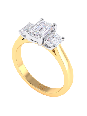  Emerald Trilogy Diamond Parklane Style Ring