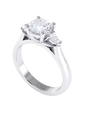  Crossover Trellis Diamond Engagement Ring