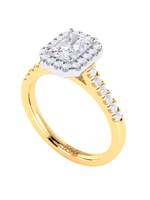  Radiant Cut Halo Diamond Engagement Ring