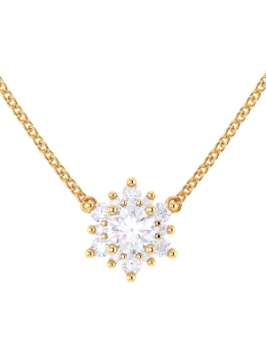  Diamond Flower Pendant Necklace
