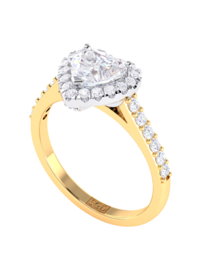  Heart Shaped Halo Diamond Ring