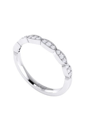  Marquise Shaped Round Brilliant Cut Diamond Wedding Eternity Ring