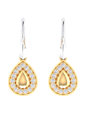  Pear Shaped Diamond Drop Earrings