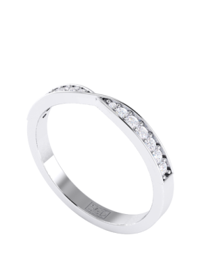  Crossover Diamond Eternity Wedding Ring