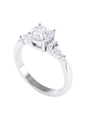  Round Brilliant Cut Diamond Multi Stone Engagement Ring