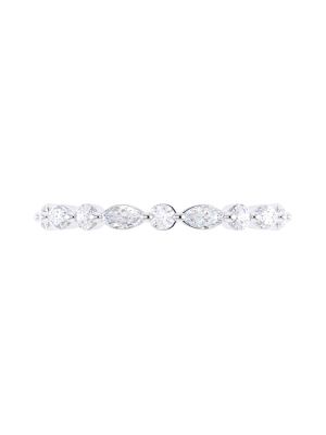  Marquise and Round Diamond Wedding Eternity Ring