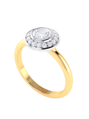  Diamond Halo Ring