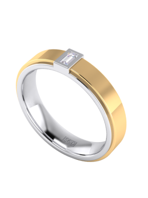  Baguette Gents Wedding Ring