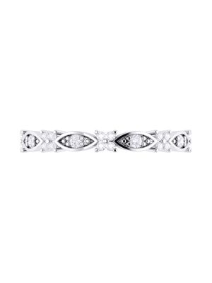  Romantic Marquise And Flower Shape Diamond Wedding Ring