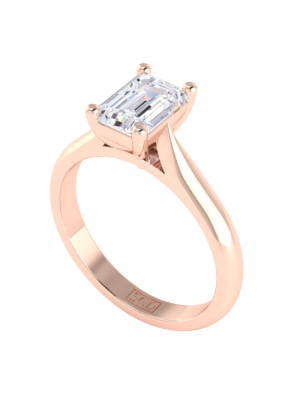 Emerald cut solitaire diamond ring hot sale