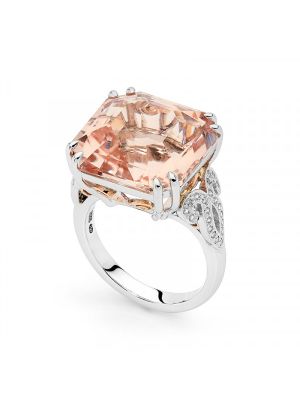  Handmade Morganite & Diamond Engagement or Dress Rings