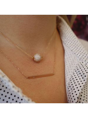  Diamond Ball Pendant Necklace